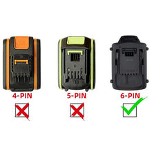 Charger l'image dans la galerie, Adaptateur de batterie WORX 20V PowerShare (Orange) vers Ryobi 18V