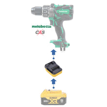 Charger l'image dans la galerie, Adaptateur de batterie DeWalt 20V vers Metabo HPT 18V