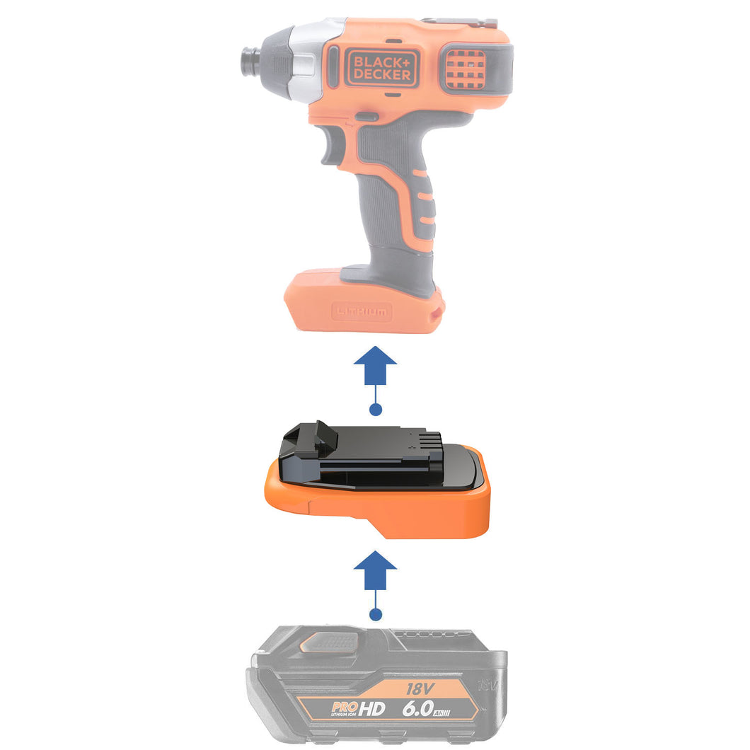 Adaptateur de batterie AEG 18V vers Black and Decker 20V