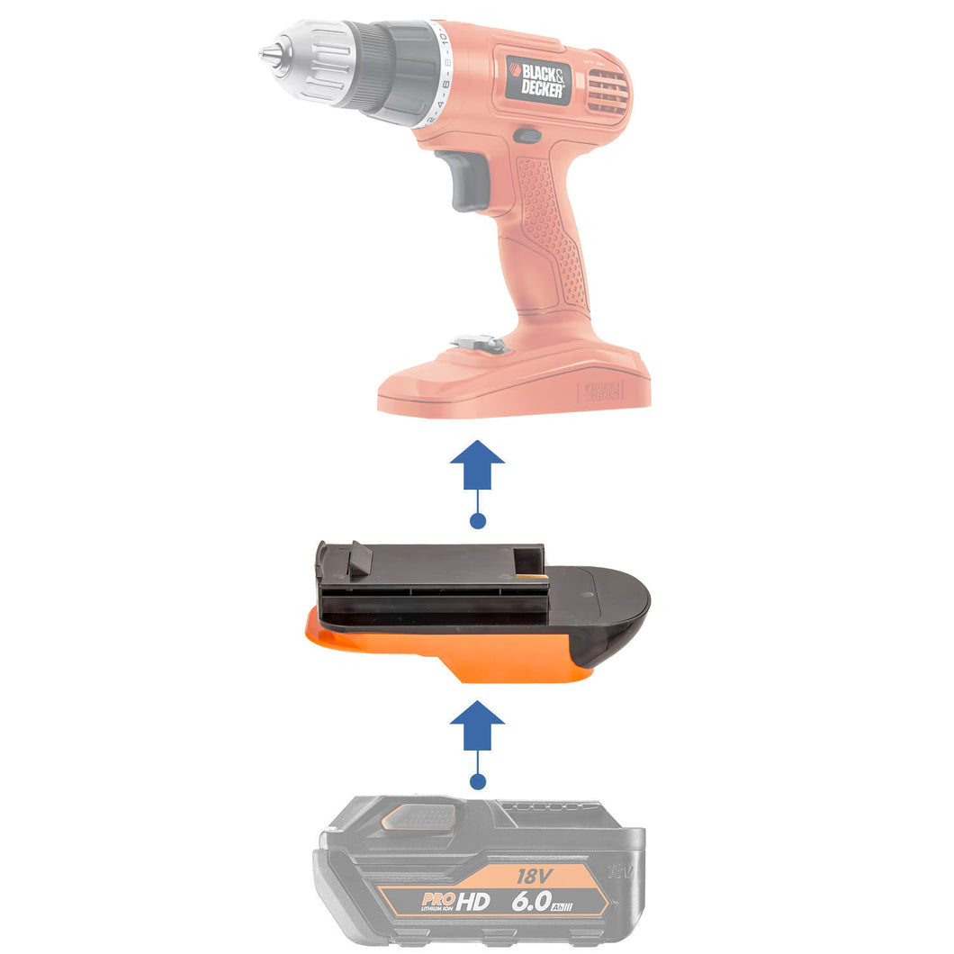 Adaptateur de batterie AEG 18V vers Black and Decker 18V Ni-Cd