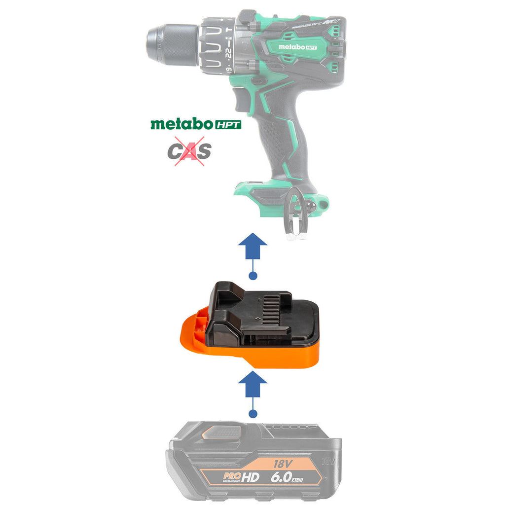 Adaptateur de batterie AEG 18V vers Metabo HPT 18V