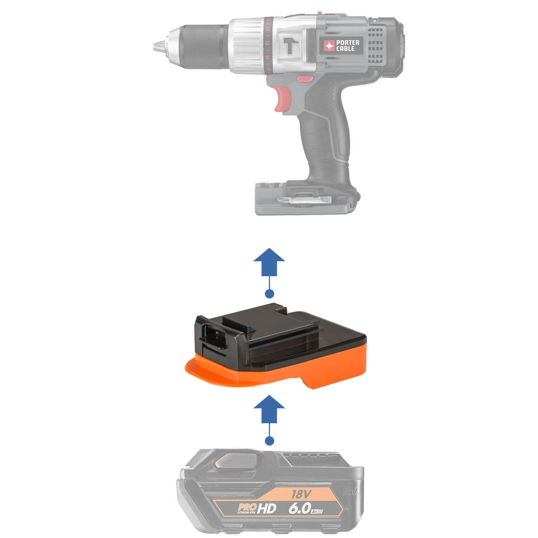 Adaptateur de batterie AEG 18V vers Porter Cable 18V