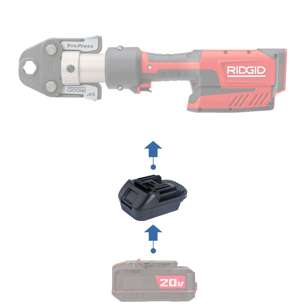 Bauer 20V to RIDGID RED 18V Battery Adapter