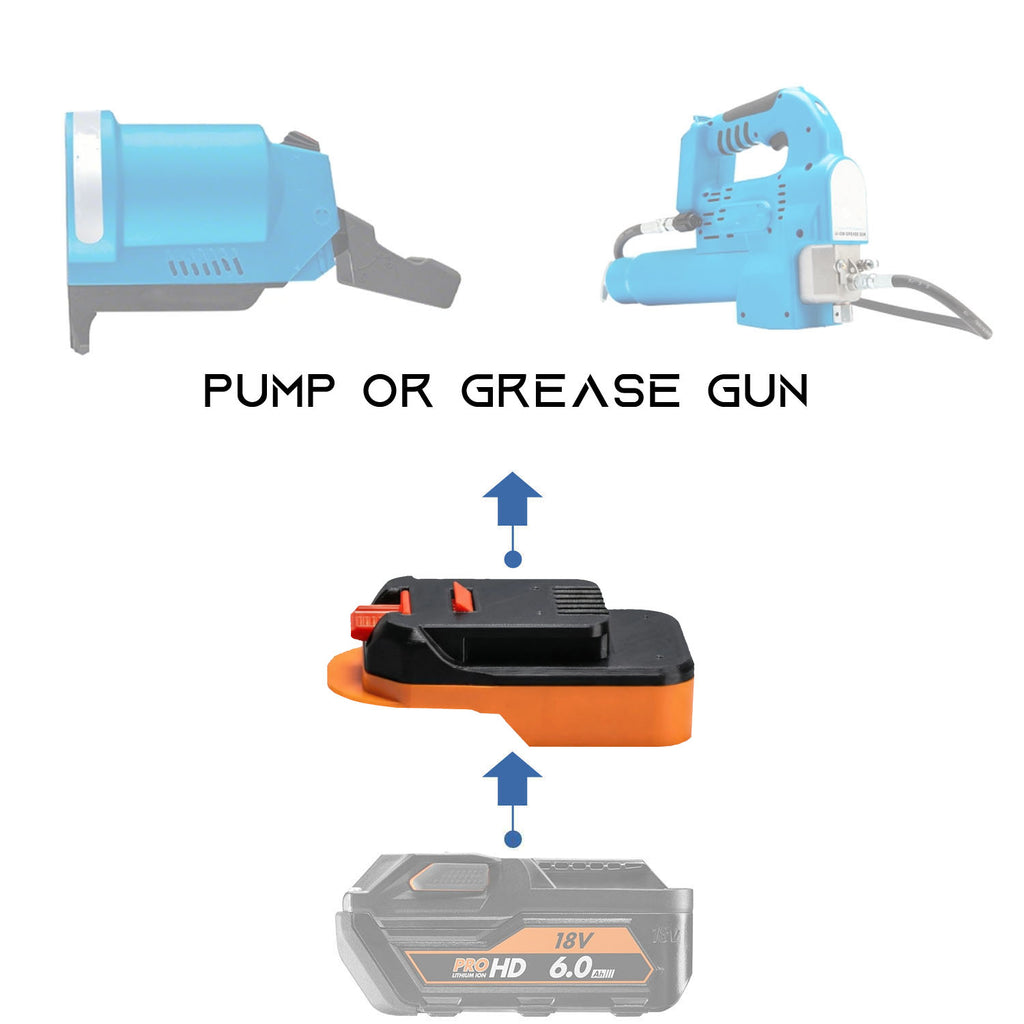 Adaptateur de batterie AEG 18V vers MacNaught 18V (pompe, pistolet à graisse)