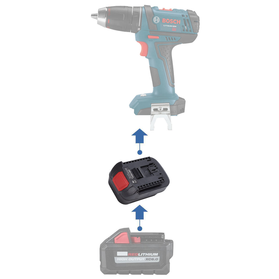 Milwaukee 18V à Bosch 18V Adaptateur de Batterie