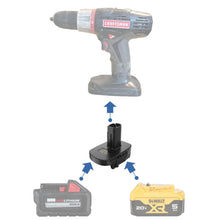 Charger l&#39;image dans la galerie, Adaptateur de batterie Milwaukee 18V vers Craftsman 19,2V
