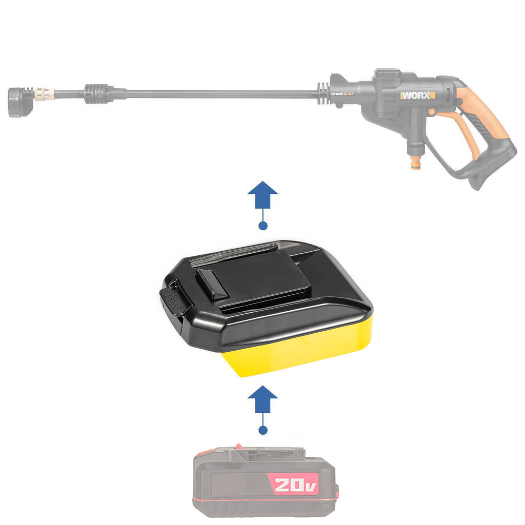 Adaptateur de batterie Bauer 20V vers WORX 20V PowerShare (Orange)