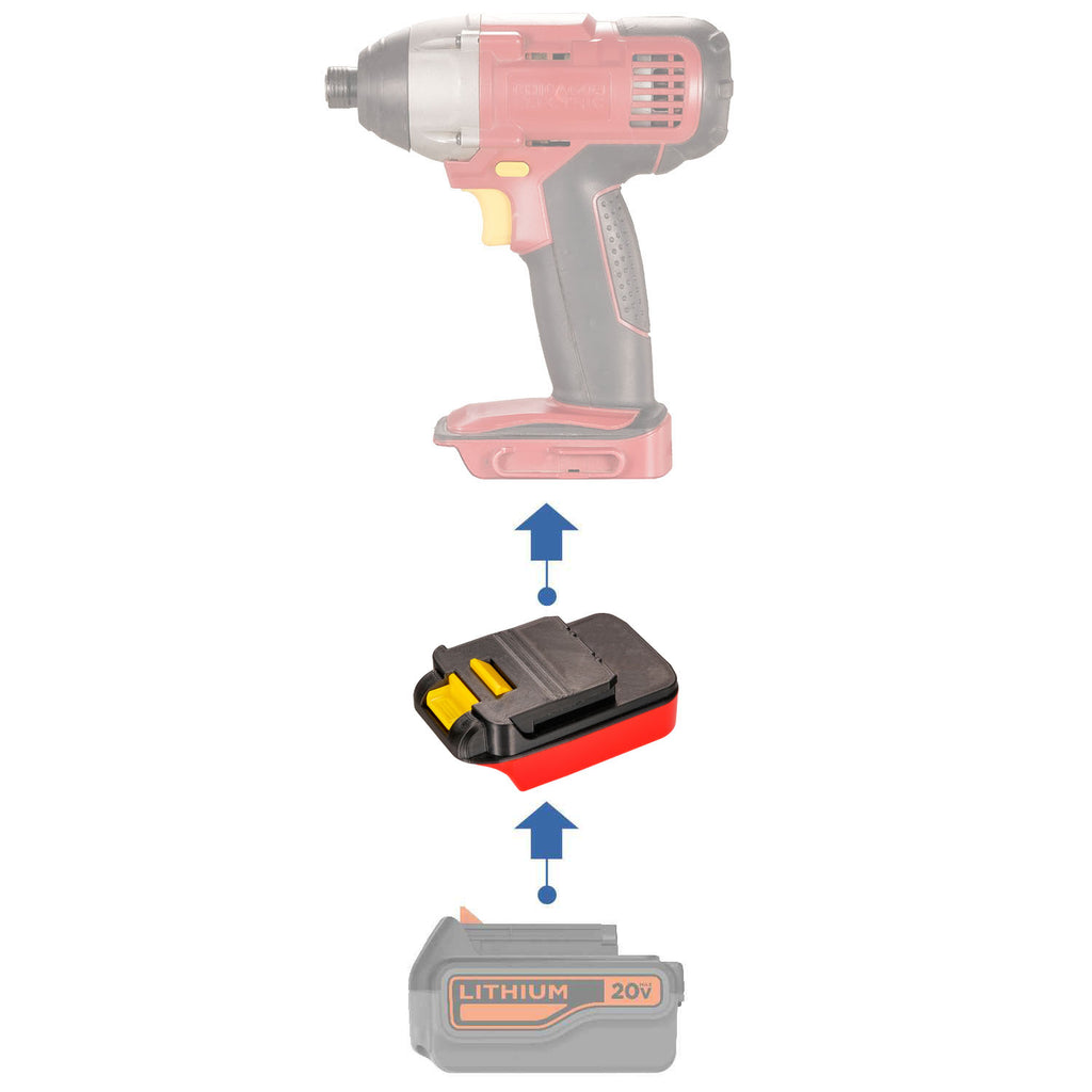 Adaptateur de batterie Black and Decker 20V vers Chicago Electric 18V