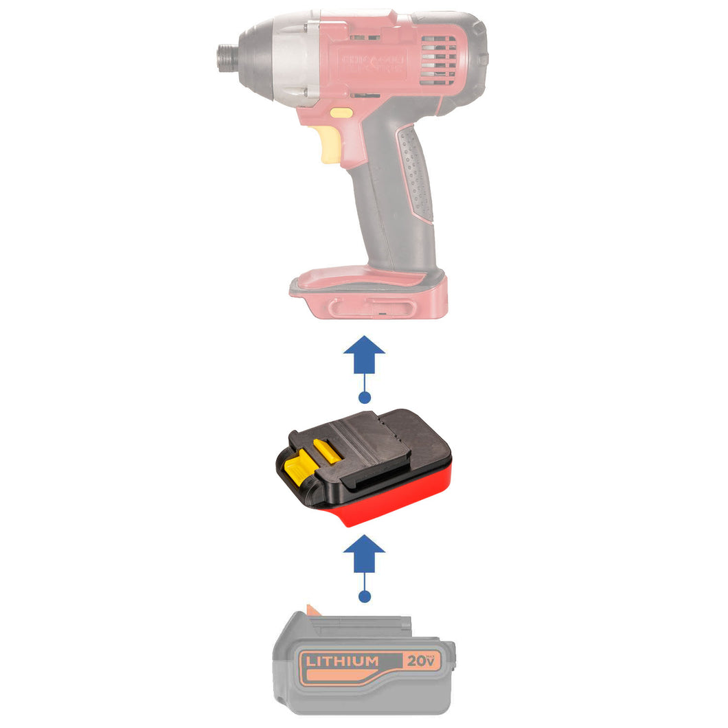 Adaptateur de batterie Black and Decker 20V vers Chicago Electric 18V