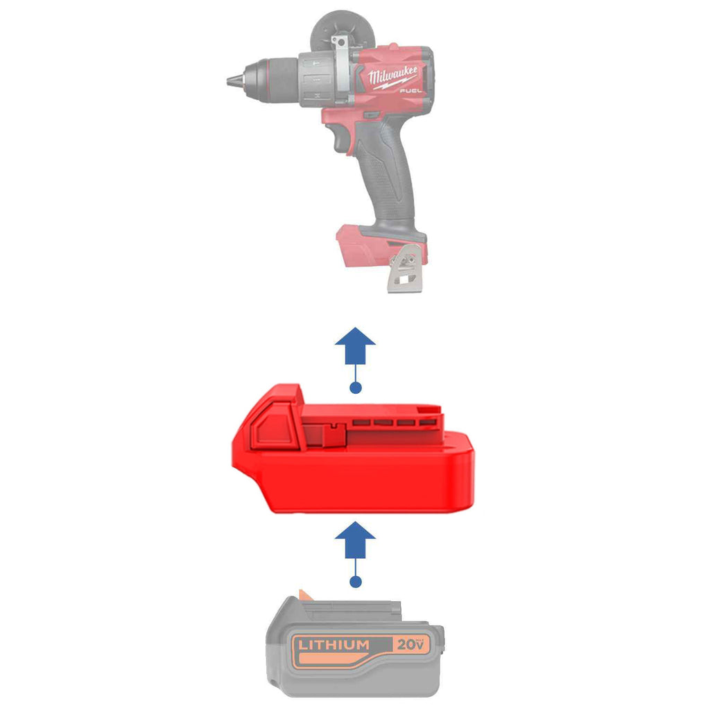 Adaptateur de batterie Black and Decker 20V vers Milwaukee 18V