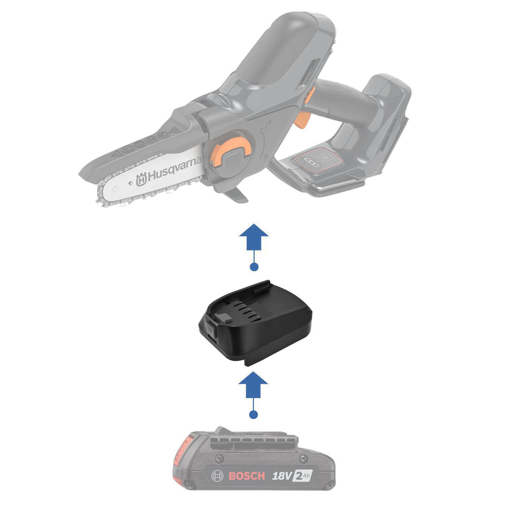 Bosch 18V GBA (Blue) to Husqvarna 18V Aspire P4A battery adapter - installation guide