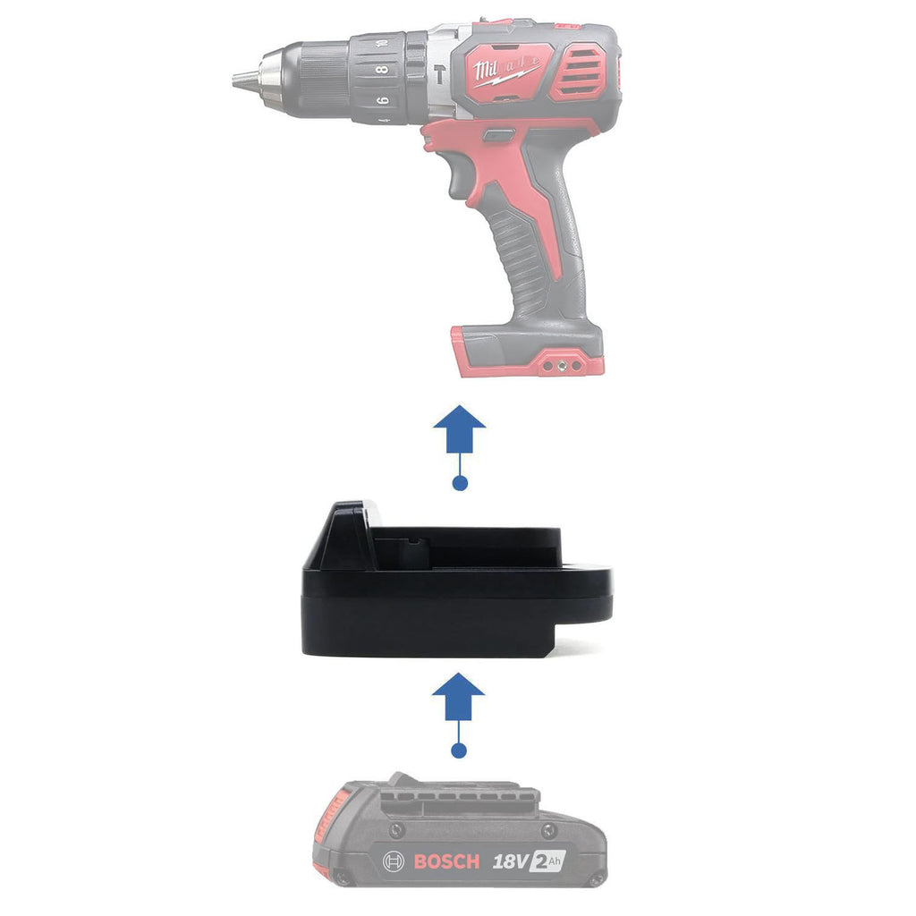 Adaptateur de batterie Bosch (Bleu) 18V vers Milwaukee 18V
