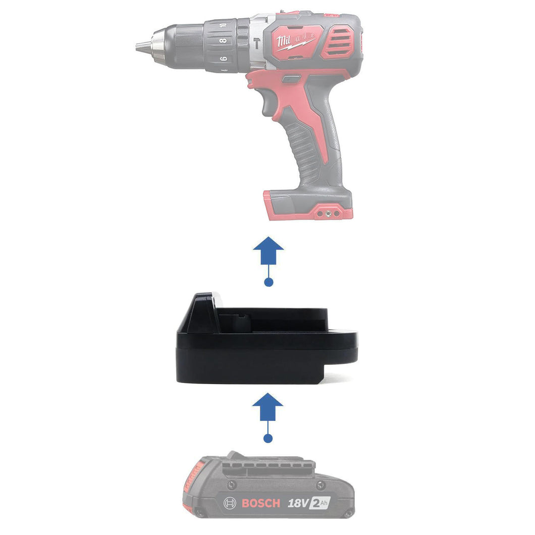 Adaptateur de batterie Bosch (Bleu) 18V vers Milwaukee 18V