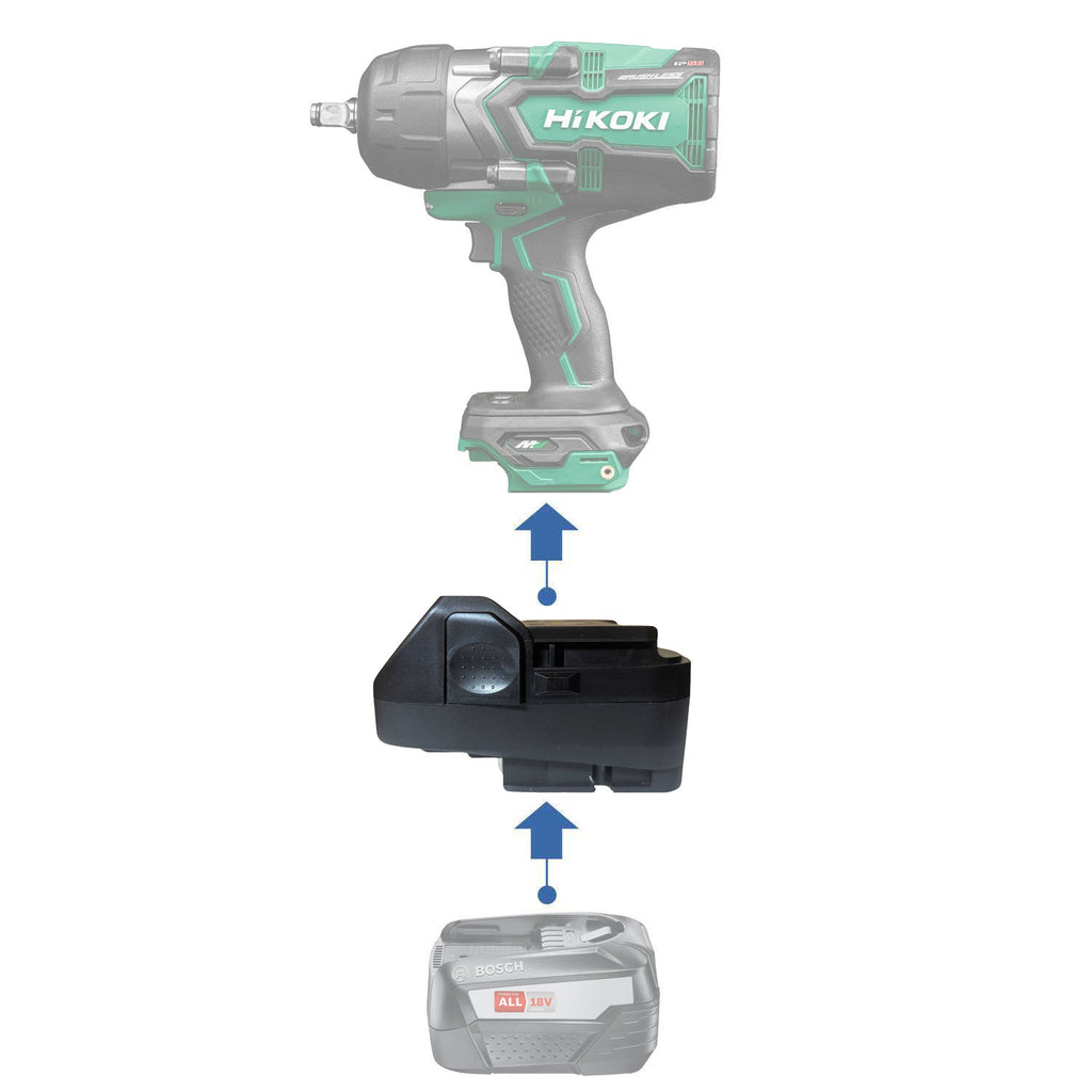 Bosch (Green) 18V to Hikoki 18V Battery Adapter