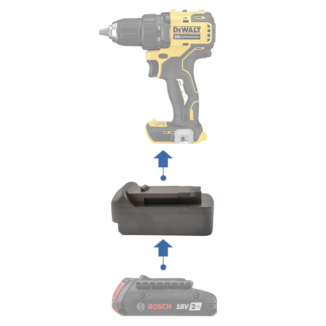 Adaptateur de batterie Bosch (Bleu) 18V vers DeWalt 20V