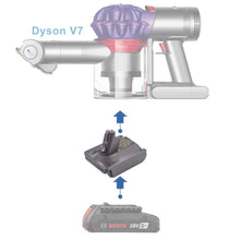 Charger l&#39;image dans la galerie, Adaptateur de batterie Bosch (Bleu) 18V vers Dyson V7
