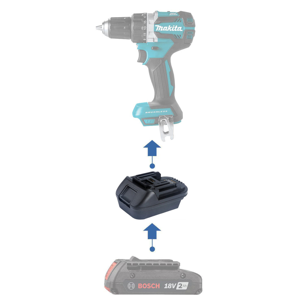 Adaptateur de batterie Bosch (Bleu) 18V vers Makita 18V