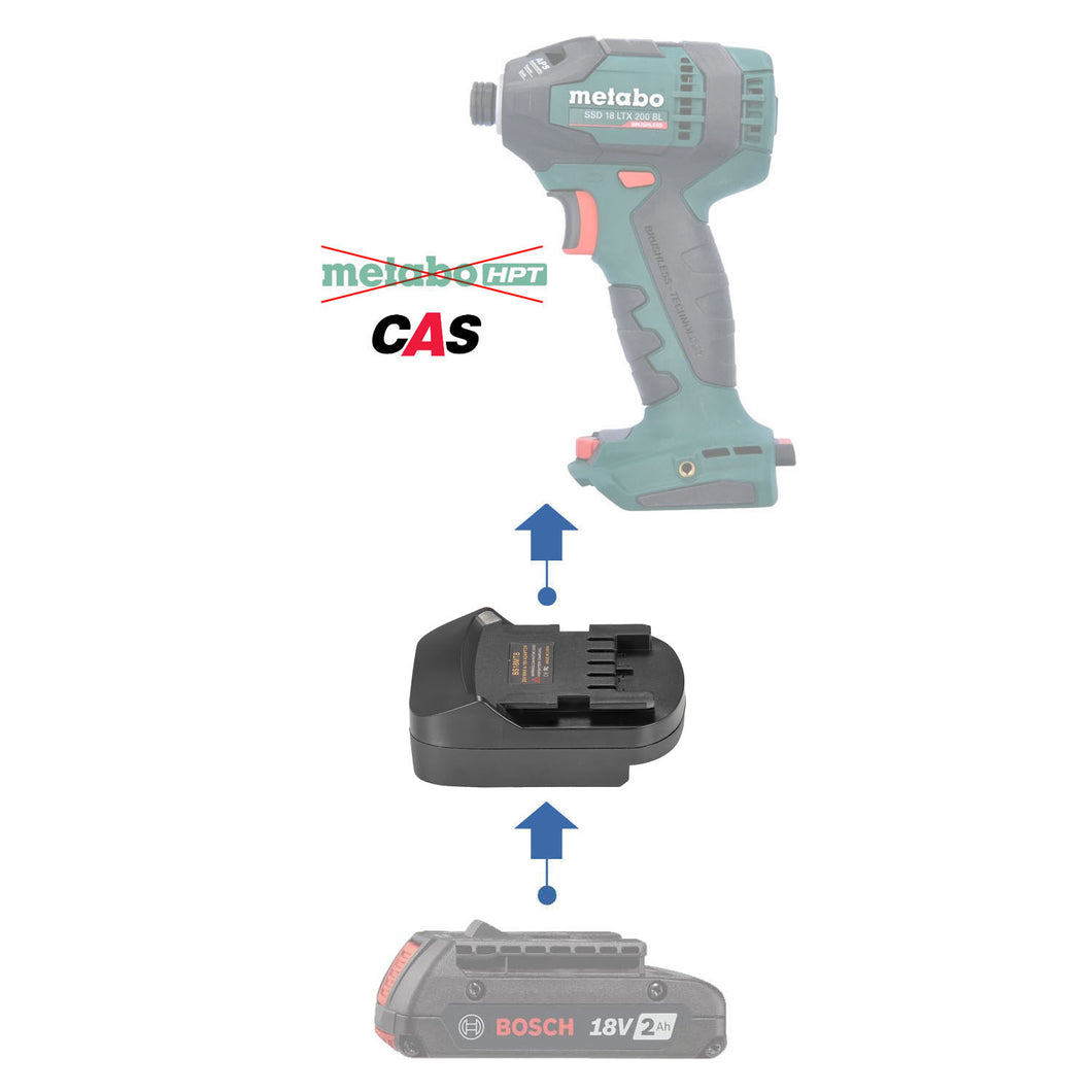 Adaptateur de batterie Bosch (Bleu) 18V vers Metabo 18V CAS