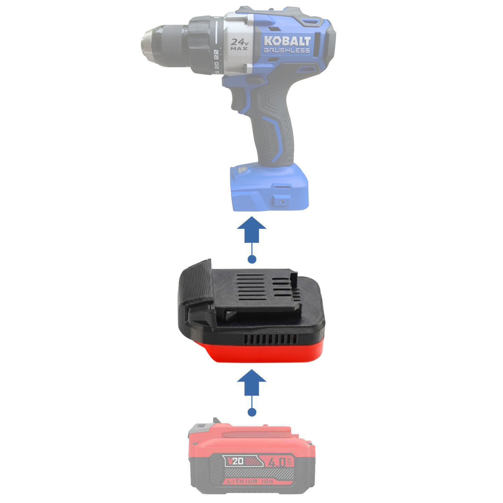 Craftsman 20V to Kobalt 24V Battery Adapter