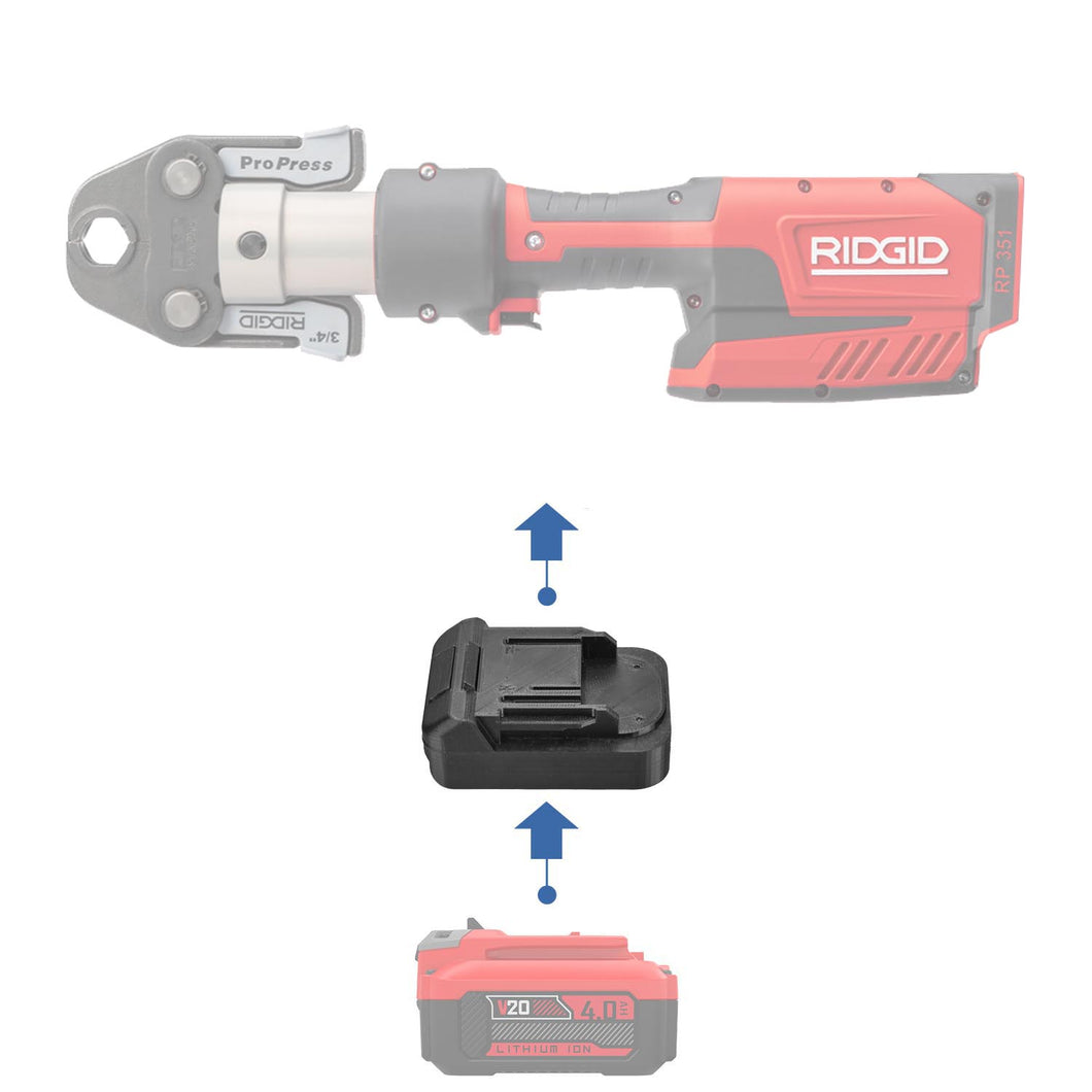 Craftsman 20V à RIDGID Rouge (Plomberie) 18V Adaptateur de Batterie