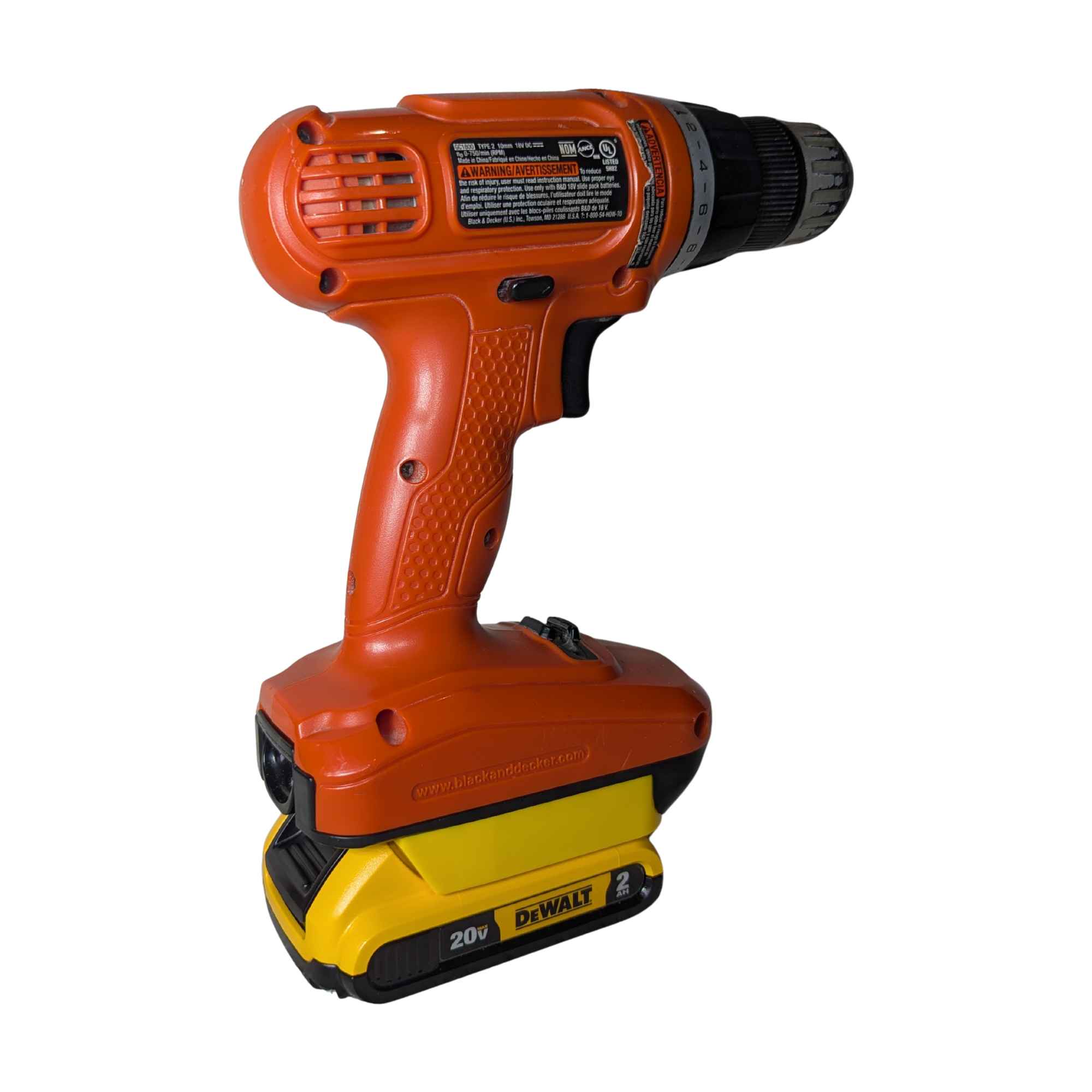 DeWalt 20V to Black and Decker 18V Ni-Cd Battery Adapter