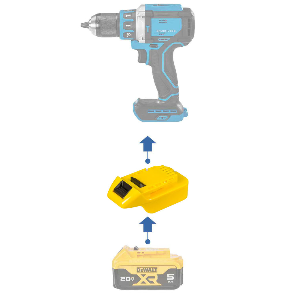 DeWalt 20V to Hercules 20V Battery Adapter (with BMS, Vacuum Pump Compatible)