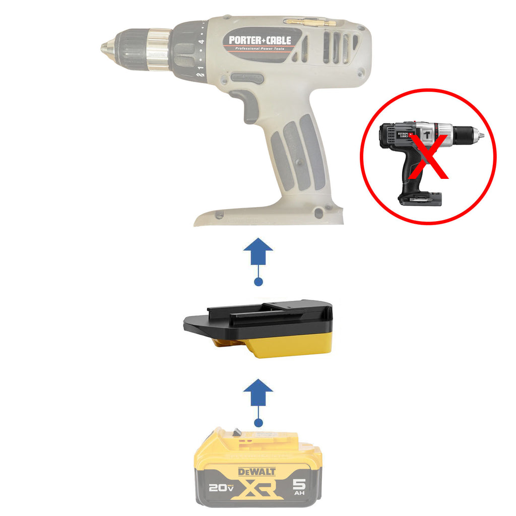DeWalt 20V to Porter Cable 19.2V Ni-Cd Battery Adapter
