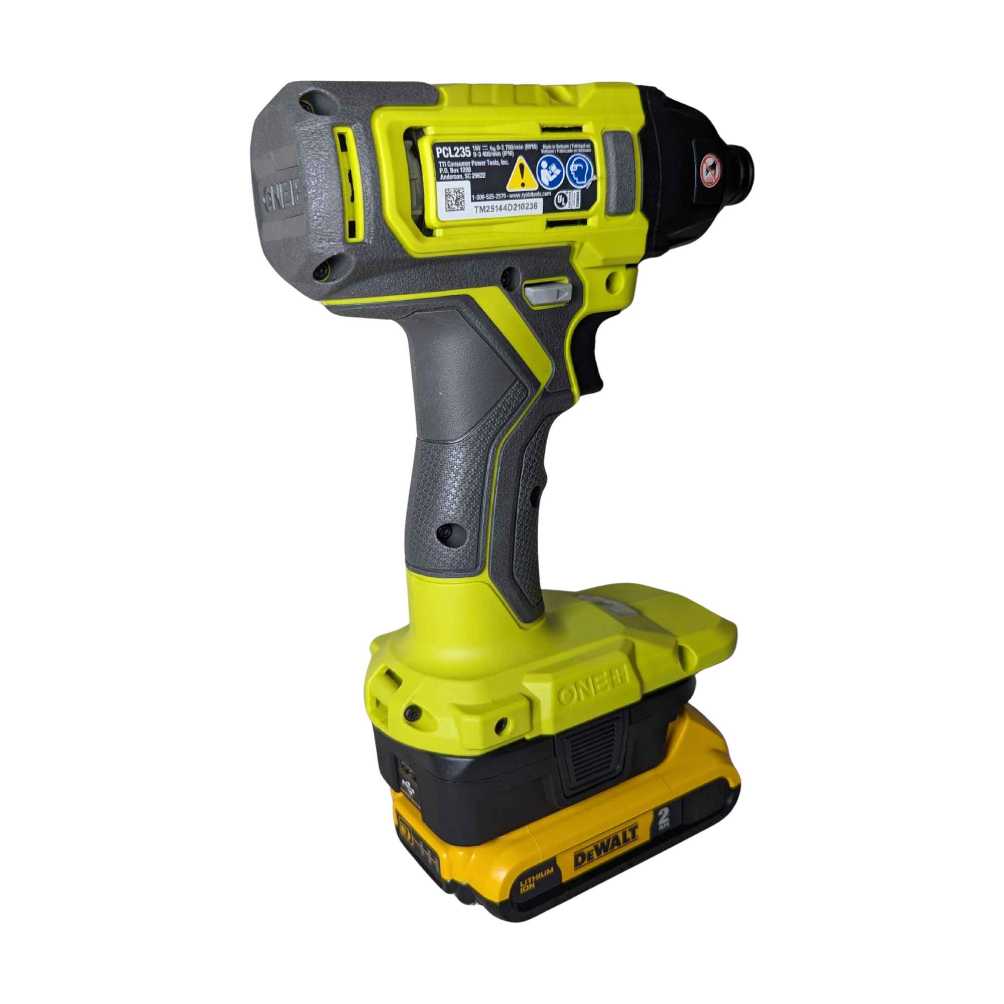DeWalt 20V to Ryobi 18V Battery Adapter