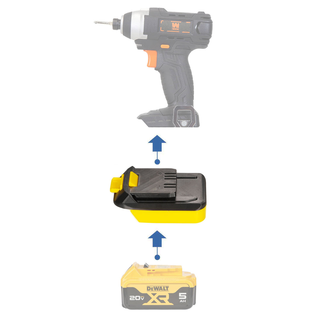 Adaptateur de batterie DeWalt 20V vers WEN 20V