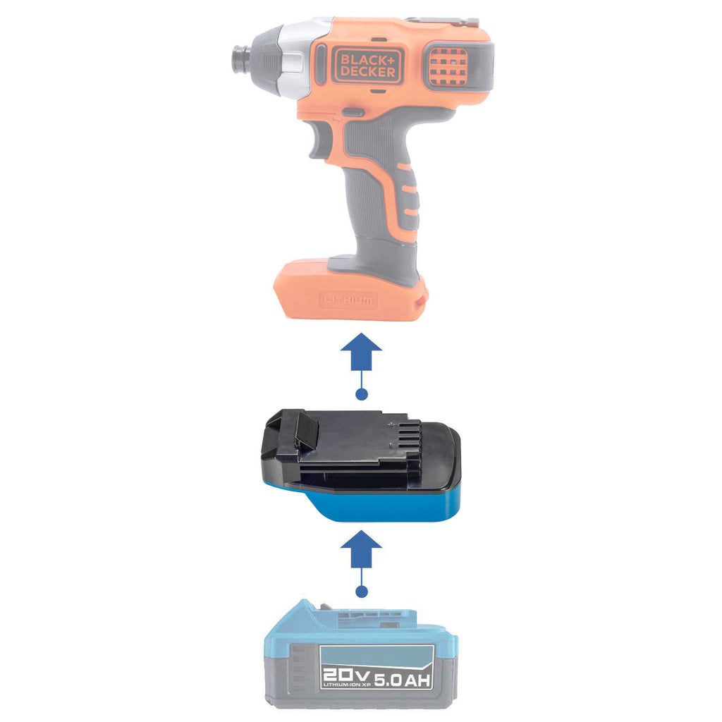 Adaptateur de batterie Hercules 20V vers Black and Decker 20V