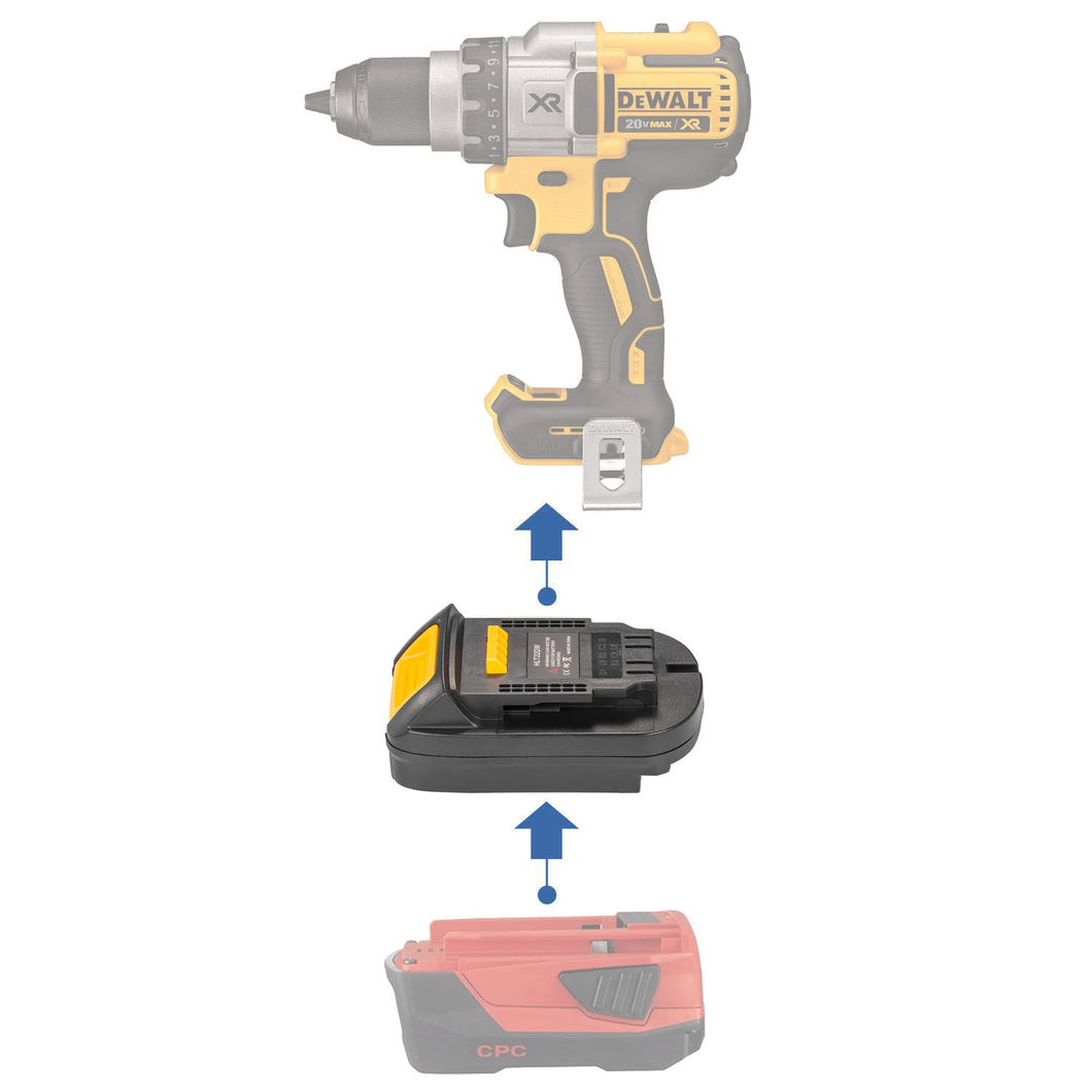 Hilti 22V à DeWalt 20V Adaptateur de Batterie