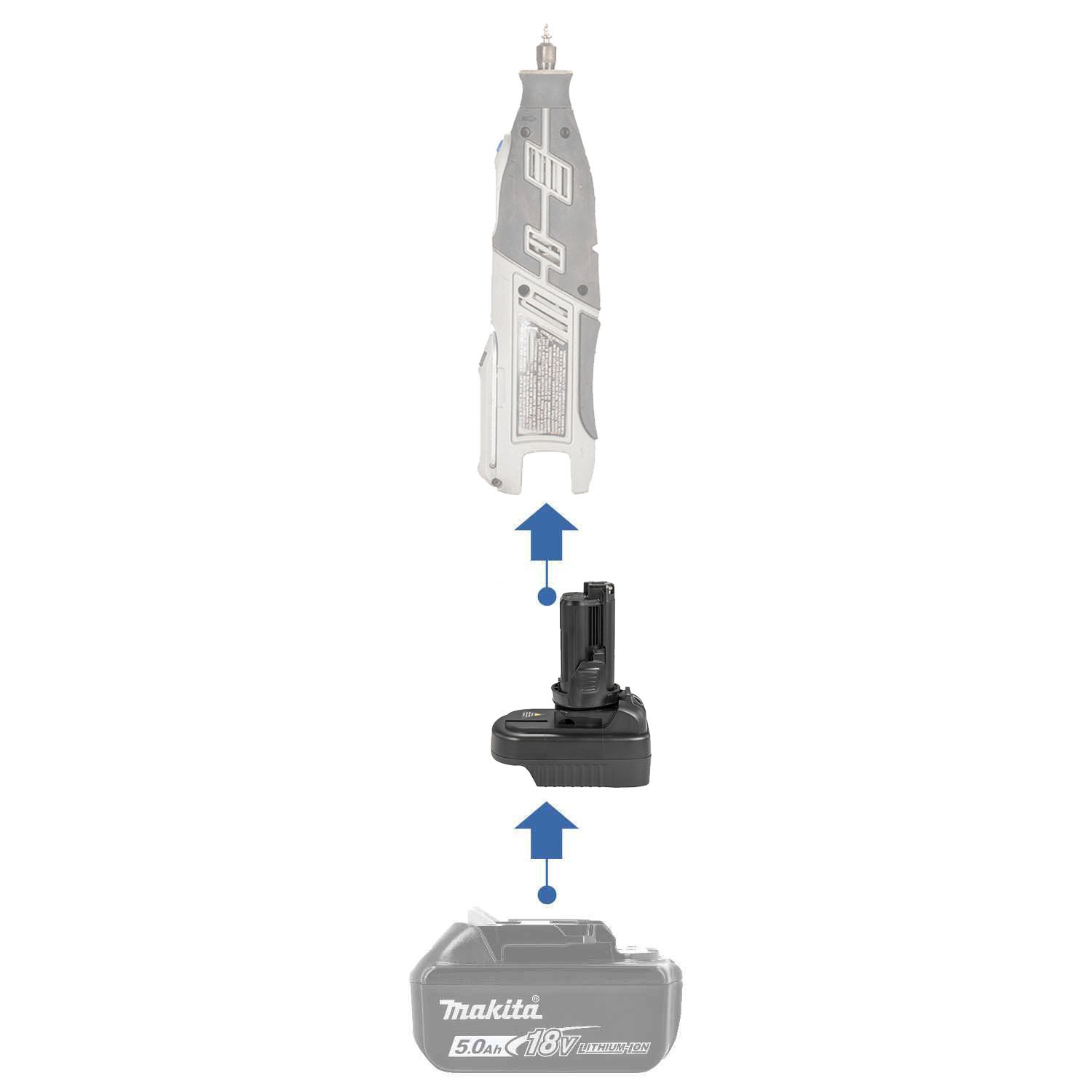 Makita 18V to Dremel 12V (8220 8250)  Battery Adapter