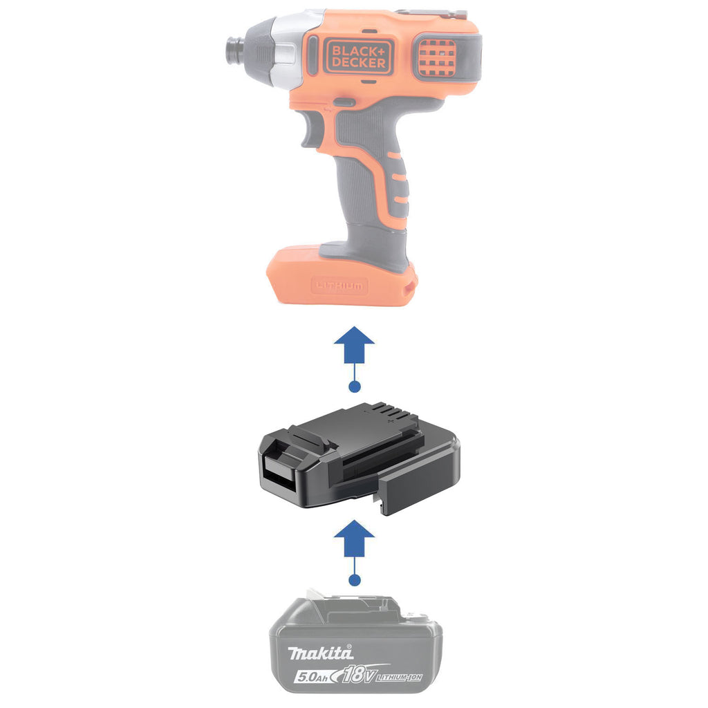 Adaptateur de batterie Makita 18V vers Black and Decker 20V
