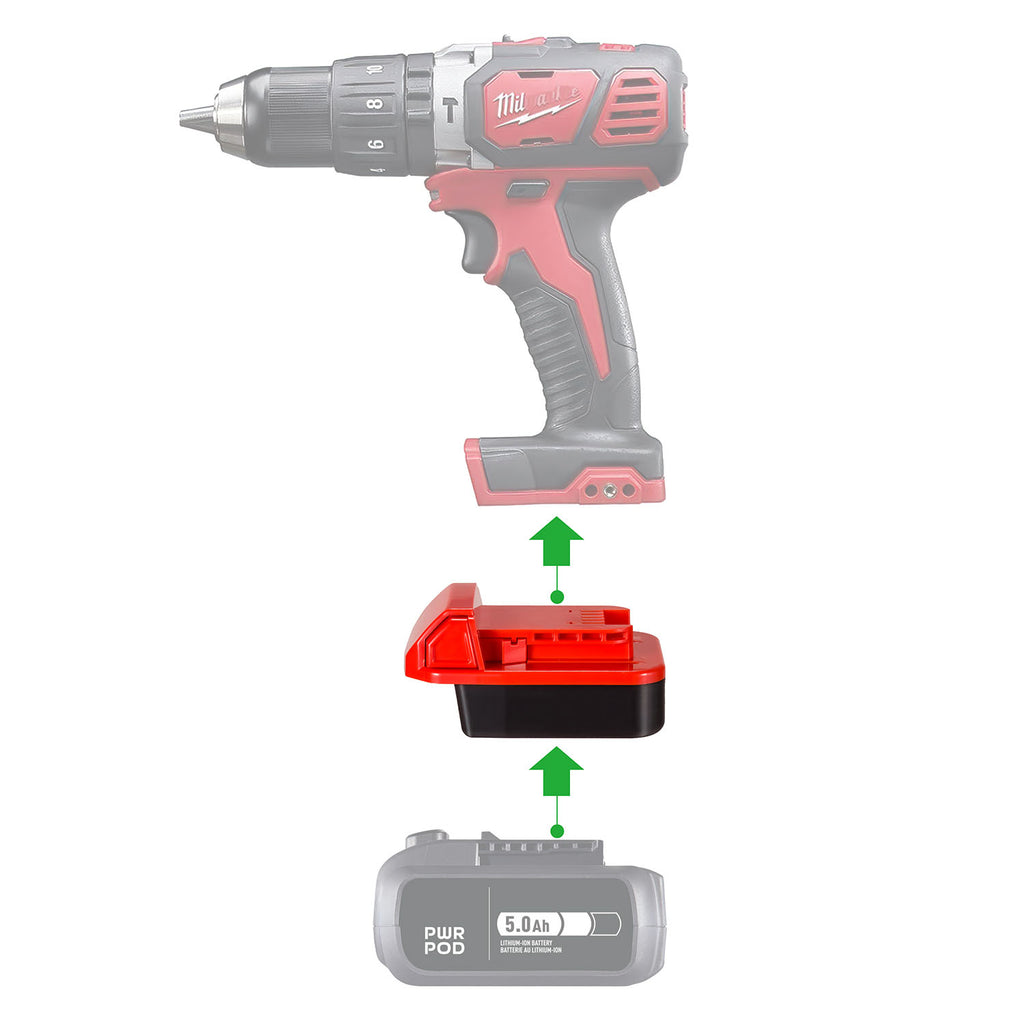 Mastercraft 20V (Bleu) vers Milwaukee 18V Adaptateur de batterie