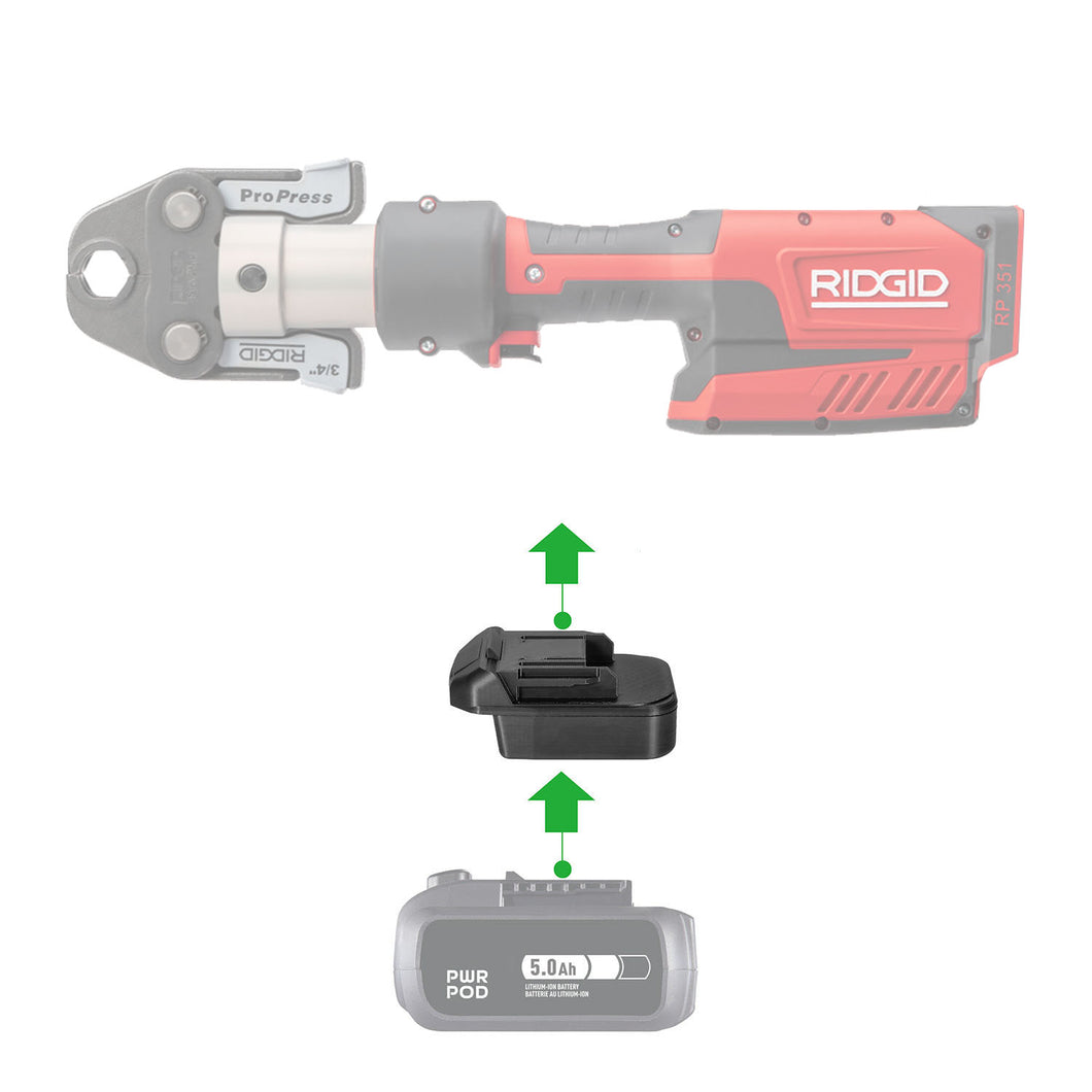 Mastercraft 20V (Bleu) à RIDGID Rouge (Plomberie) 18V Adaptateur de Batterie