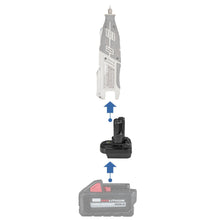Charger l&#39;image dans la galerie, Adaptateur de batterie Milwaukee 18V vers Dremel 12V (8220 8250)
