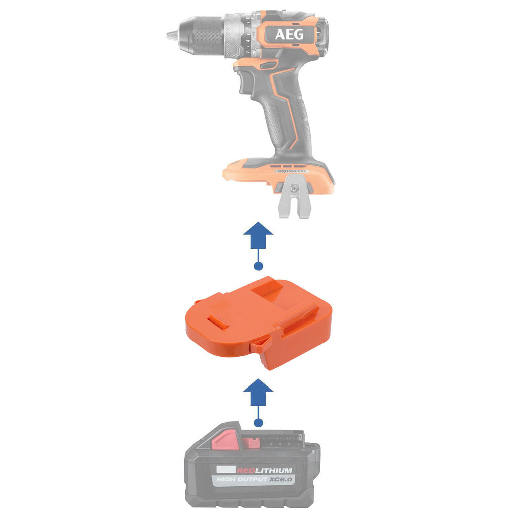 Milwaukee 18V to AEG 18V Battery Adapter