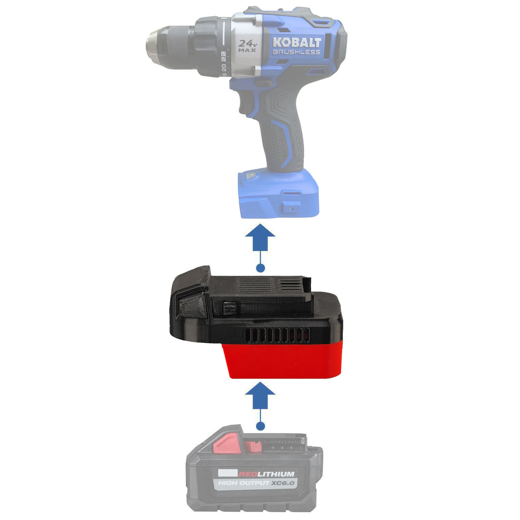 Milwaukee 18V to Kobalt 24V Battery Adapter