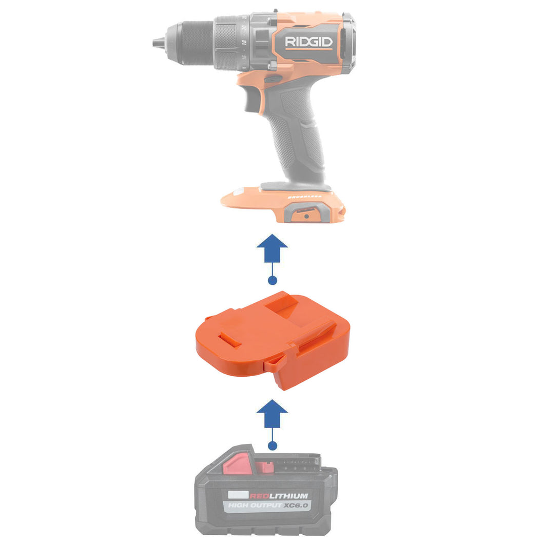 Adaptateur de batterie Milwaukee 18V vers RIDGID 18V