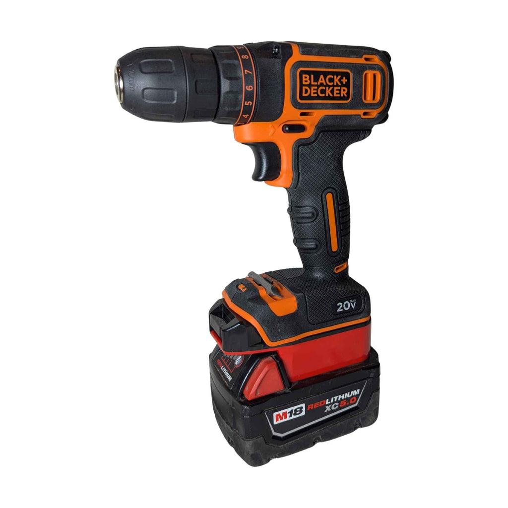 Adaptateur de batterie Milwaukee 18V vers Black and Decker 20V