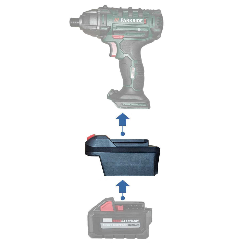 Milwaukee 18V to Parkside X20V Battery Adapter