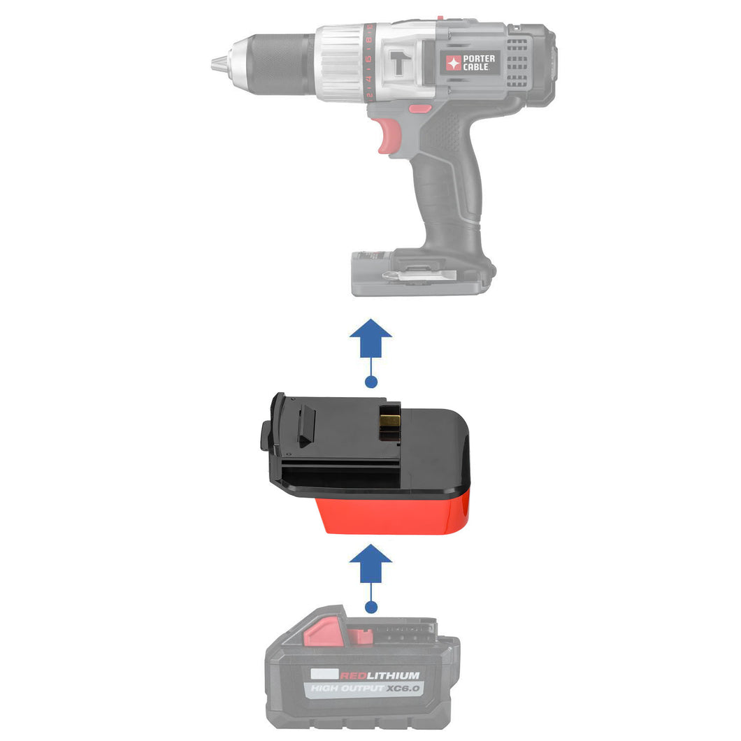 Adaptateur de batterie Milwaukee 18V vers Porter Cable 18V