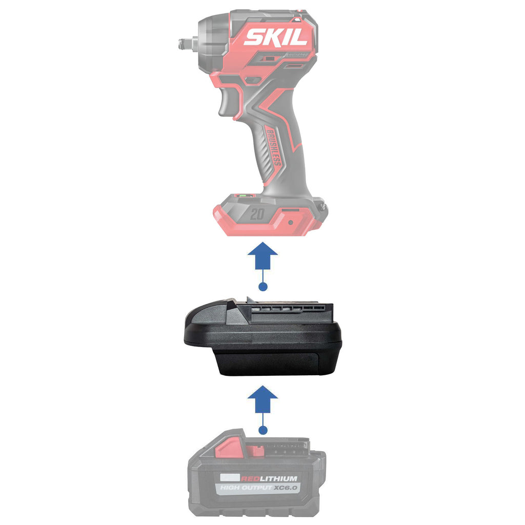 Milwaukee 18V to SKIL 20V Battery Adapter