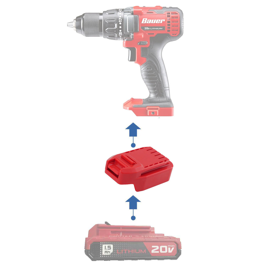 Adaptateur de batterie Porter Cable 20V vers Bauer 20V