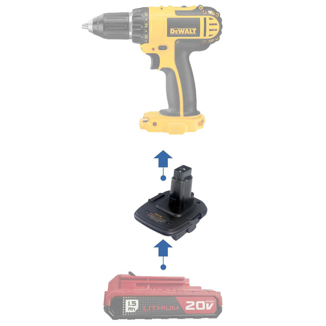 Adaptateur de batterie Porter Cable 20V vers DeWalt 18V