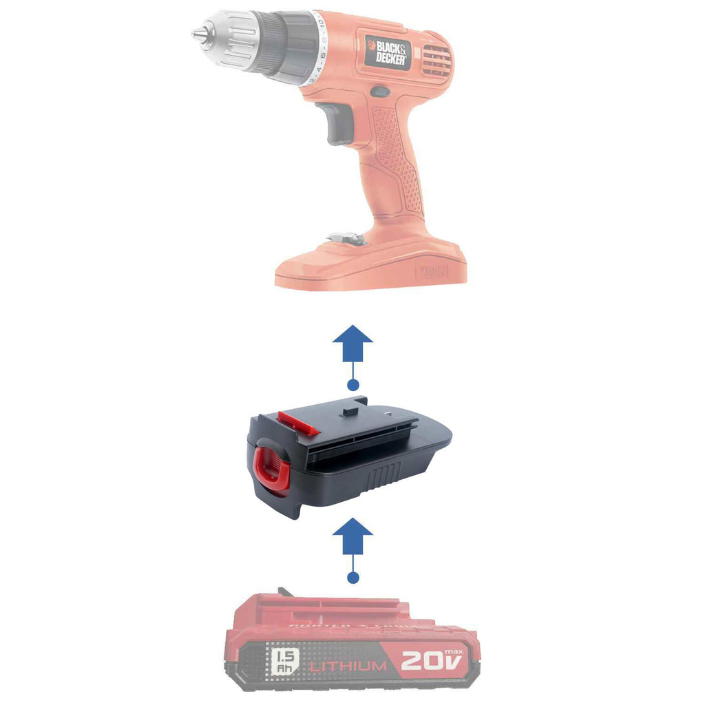 Porter Cable 20V vers Black and Decker 18V Ni-Cd Adaptateur de batterie