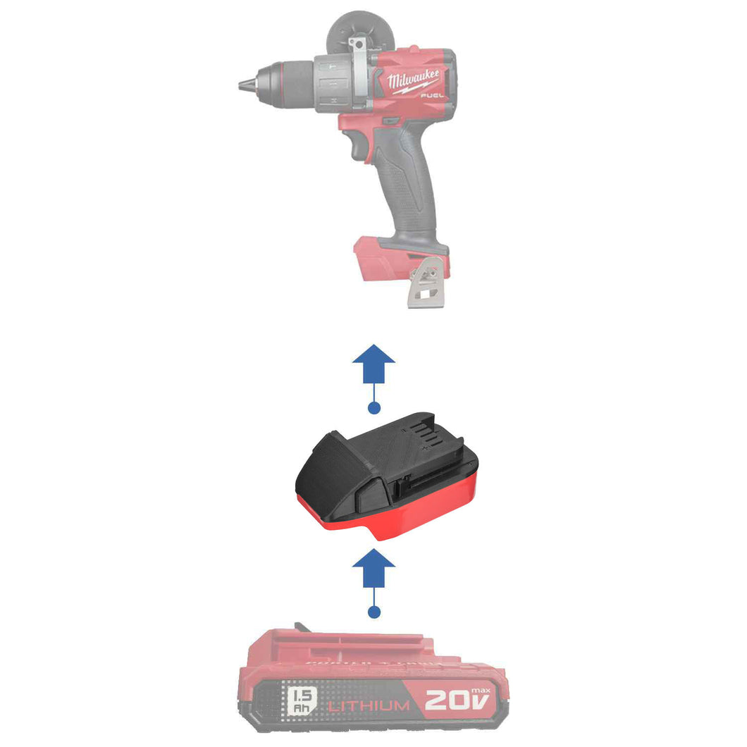 Adaptateur de batterie Porter Cable 20V vers Milwaukee 18V