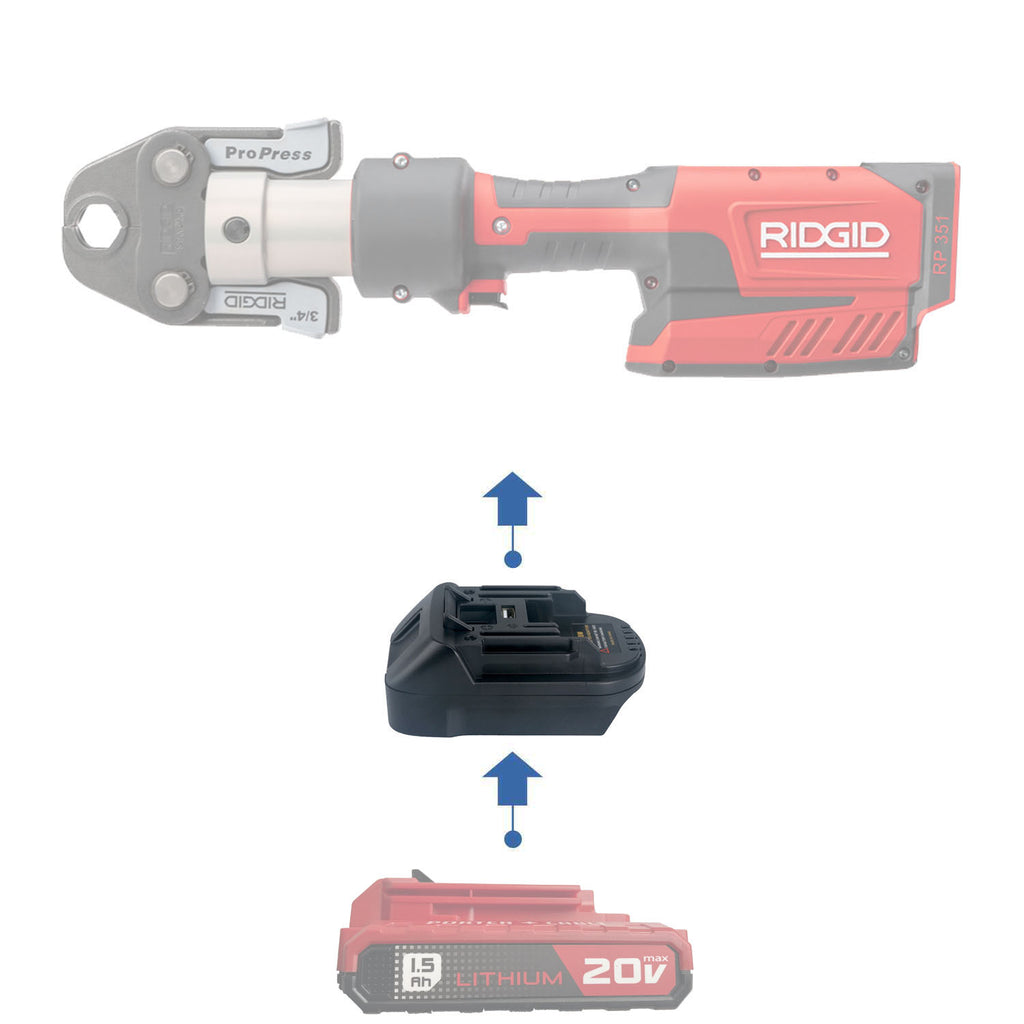 Porter Cable 20V vers RIDGID RED 18V Adaptateur de batterie