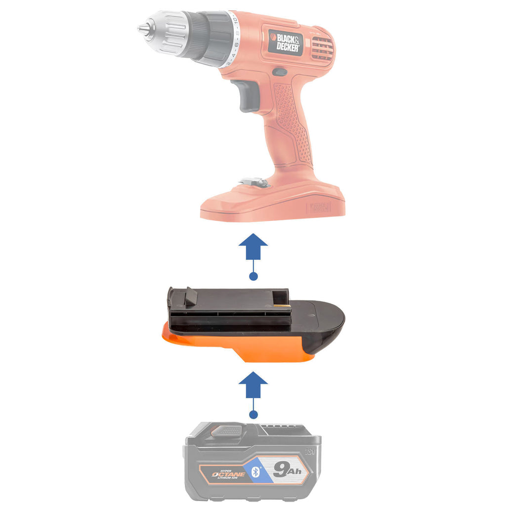 RIDGID 18V vers Black and Decker 18V Ni-Cd Adaptateur de batterie