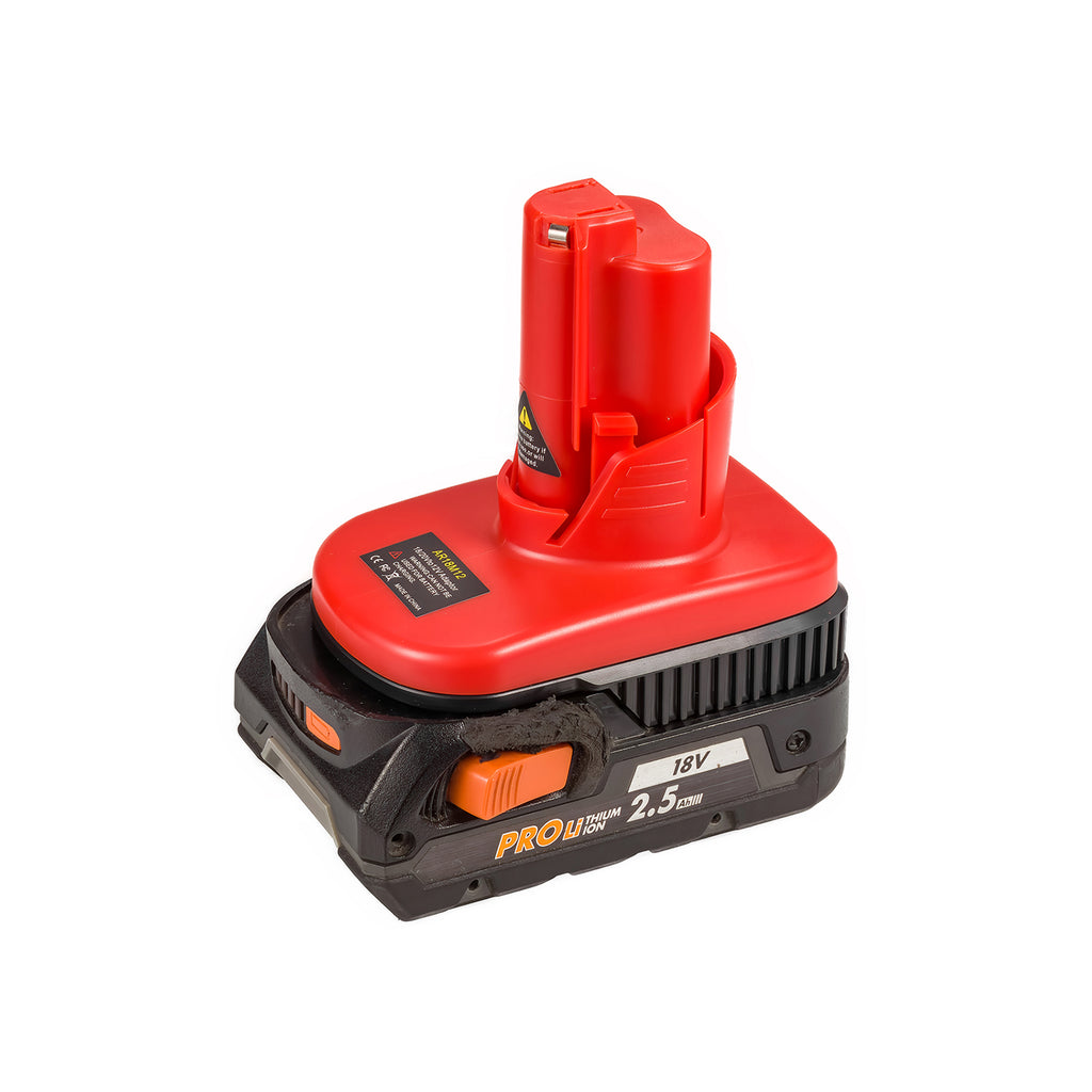 Ridgid 18V to Milwaukee 12V Battery Adapter